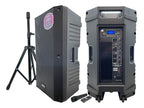 Cabina Maxlin De 15 Pulgadas 1440 W Con Trípode, Micrófono Y Control