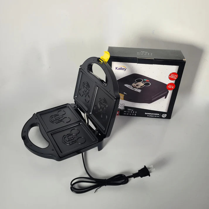 Sanduchera Kalley Mickey Mouse Negra