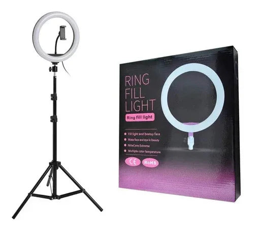 ARO DE LUZ 33CM CON TRIPODE