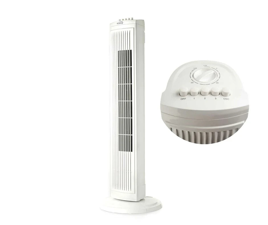 Ventilador Kalley Torre Sin Control Blanco