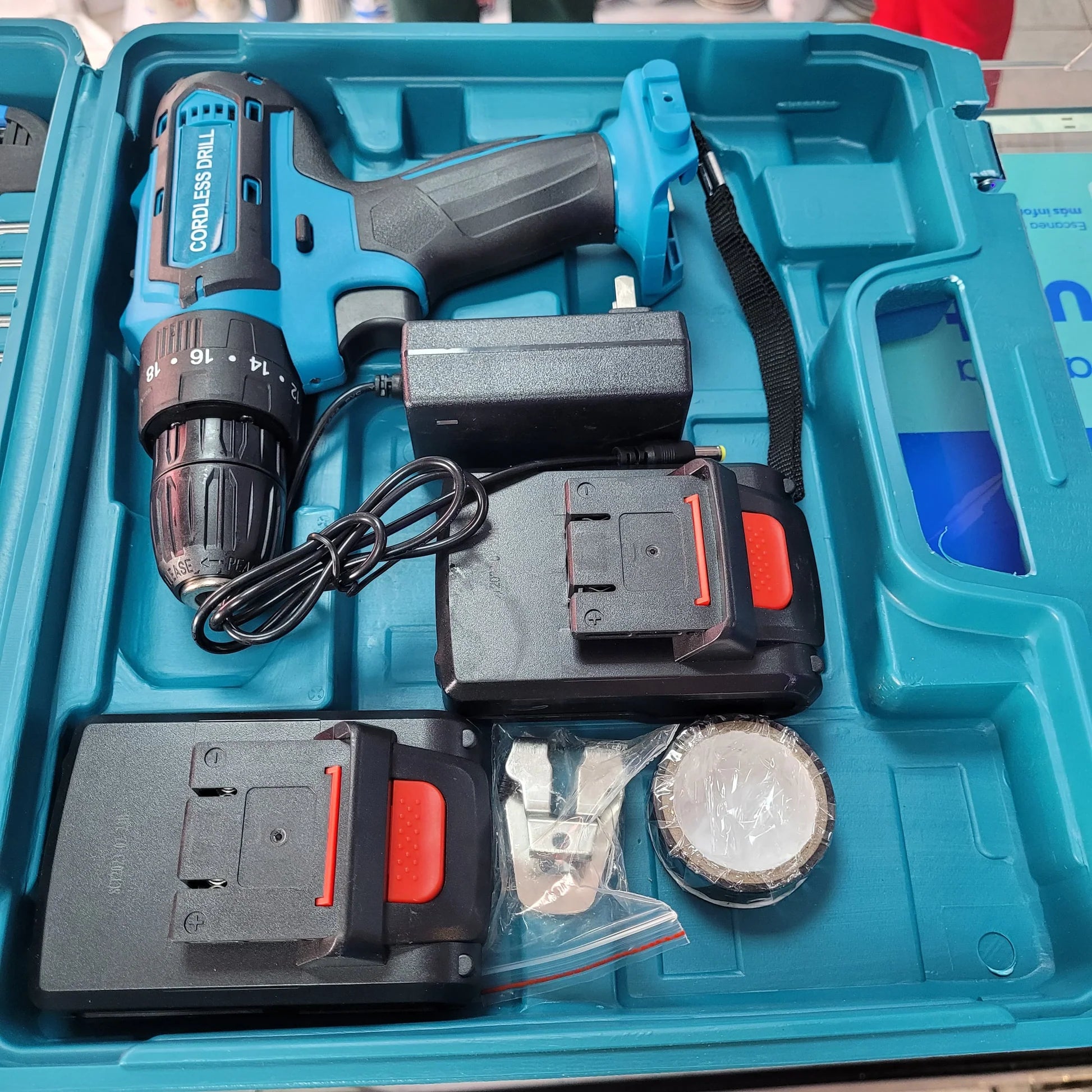 Combo Taladro Inalambrico 2 Baterias + Accesorios Herramienta Generico