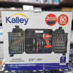 Taladro Inalámbrico Kalley K-SH18TIB2 18 V Con 2 Baterías Y Kit De Herramientas