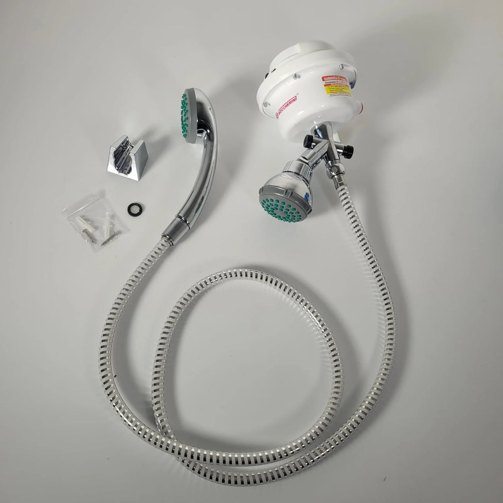 Ducha Regadera Y Manguera 220v Blanca