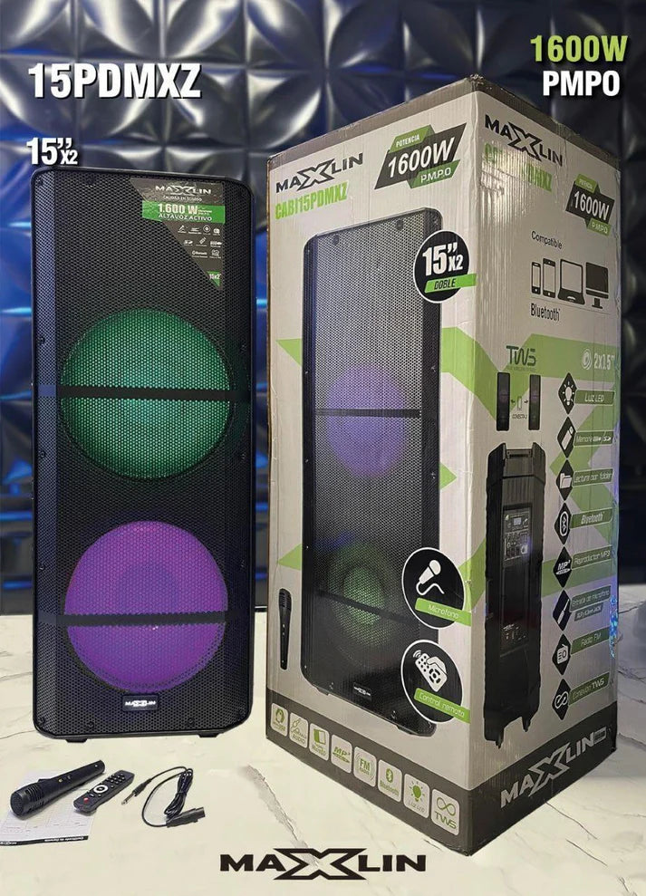Cabina De Sonido Maxlin 15" Doble