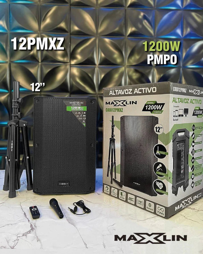 CABINA DE SONIDO MAXLIN 12" CUADRADA - MACHETE 1.220W