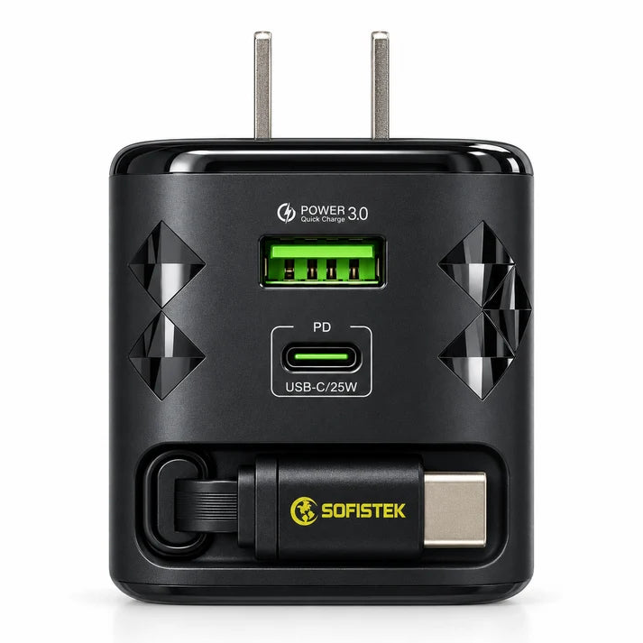 Cargador 65w Cable Retráctil