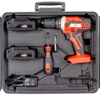 Taladro Inalámbrico Kalley K-SH18TIB2 18 V Con 2 Baterías Y Kit De Herramientas
