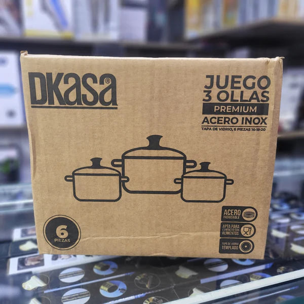 Juego de Ollas 6 Piezas Dkasa