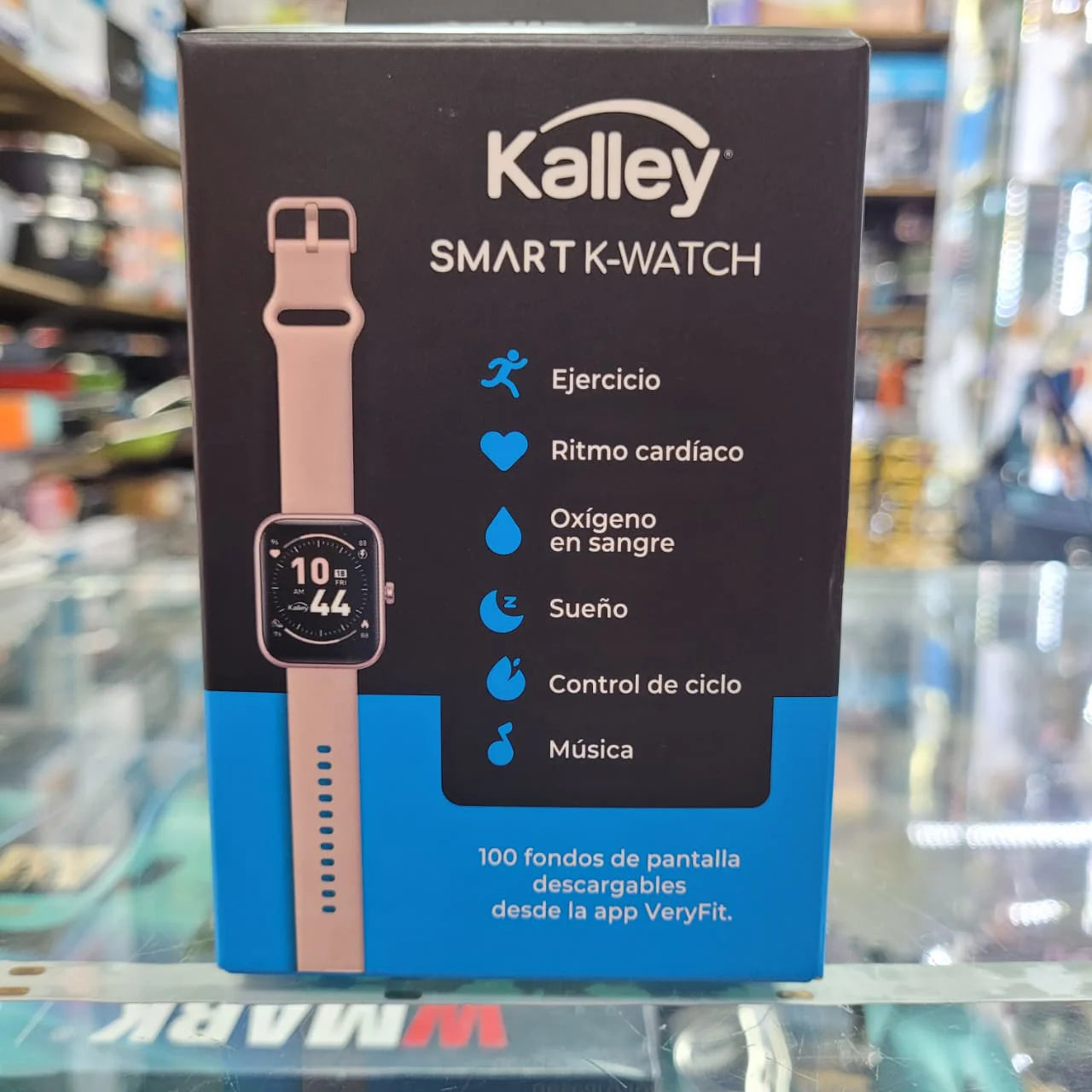 Reloj Smart Cuadrado Kalley K-watch Rosado Contesta Llamadas
