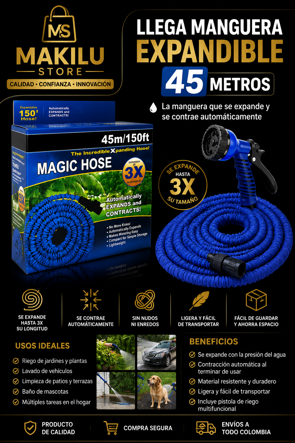 Manguera Expandible 45 Metros