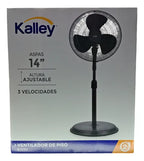 Ventilador de Piso Kalley K-V3N de 14 Pulgadas, 3 Velocidades, Negro