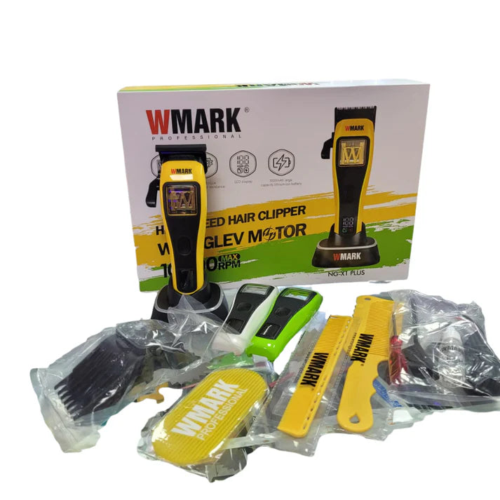 Maquina De Motilar Wmark X1 Plus - Con 3 Tapas Amarilla