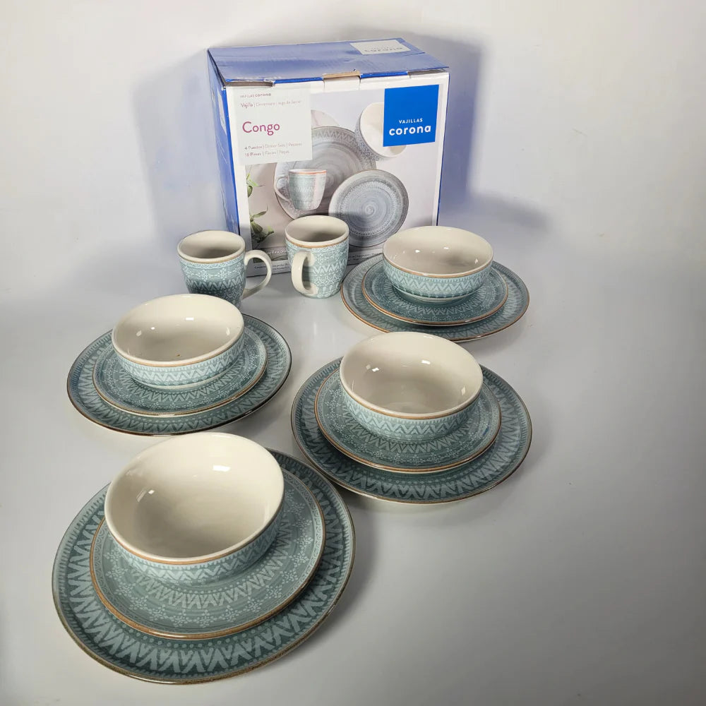 Vajilla Corona Congo Azul