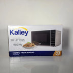 Microondas Kalley Negro Borde Plata 20 Litros