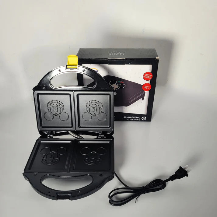 Sanduchera Kalley Mickey Mouse Negra