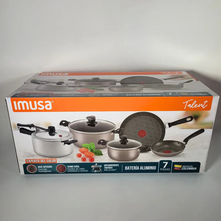 Juego De Ollas Imusa 7 Piezas Talent + Olla A Presión