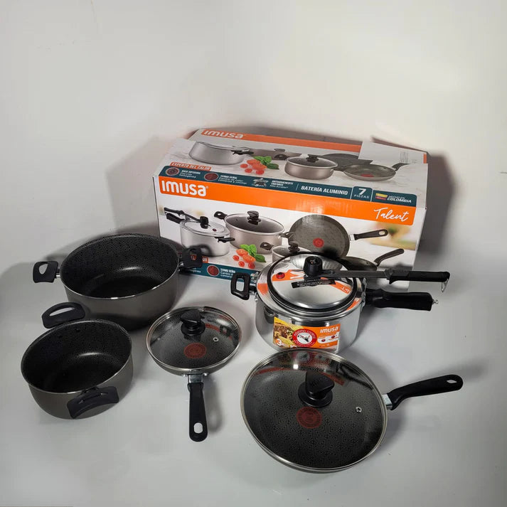 Juego De Ollas Imusa 7 Piezas Talent + Olla A Presión