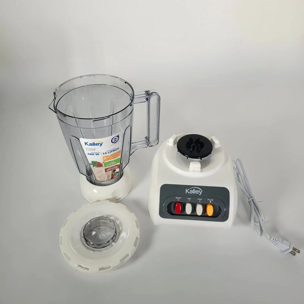 Licuadora Kalley 400w 1.5 Litros Vaso Acrílico