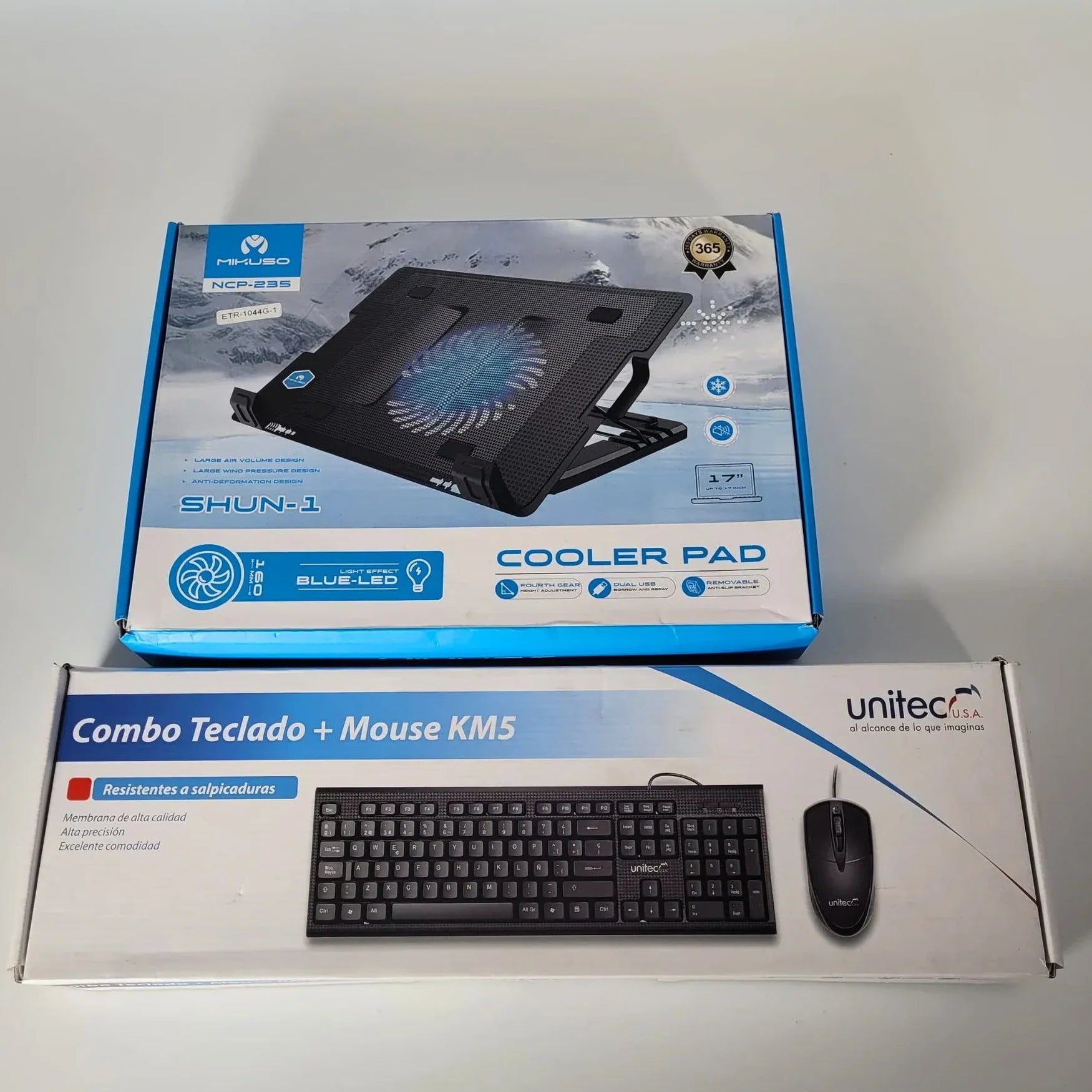 Combo Teclado + Mouse Unitec + Base Refrigerante