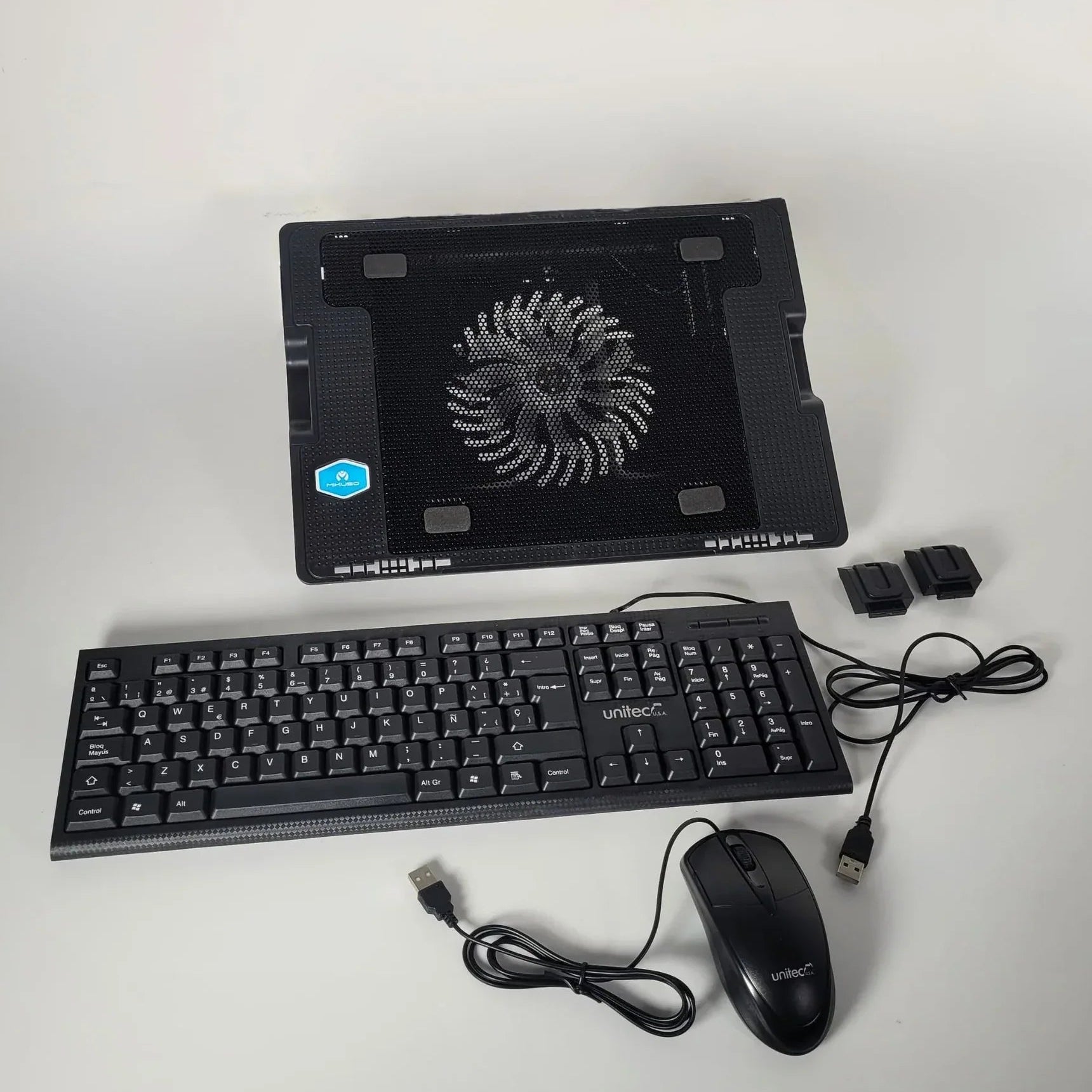 Combo Teclado + Mouse Unitec + Base Refrigerante
