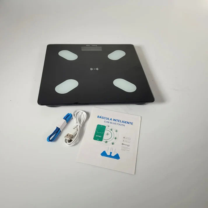 Bascula Con Aplicación Recargable Y Cinta Métrica