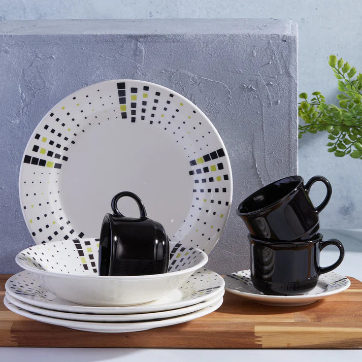 Vajilla Corona Lunares Y Rayas