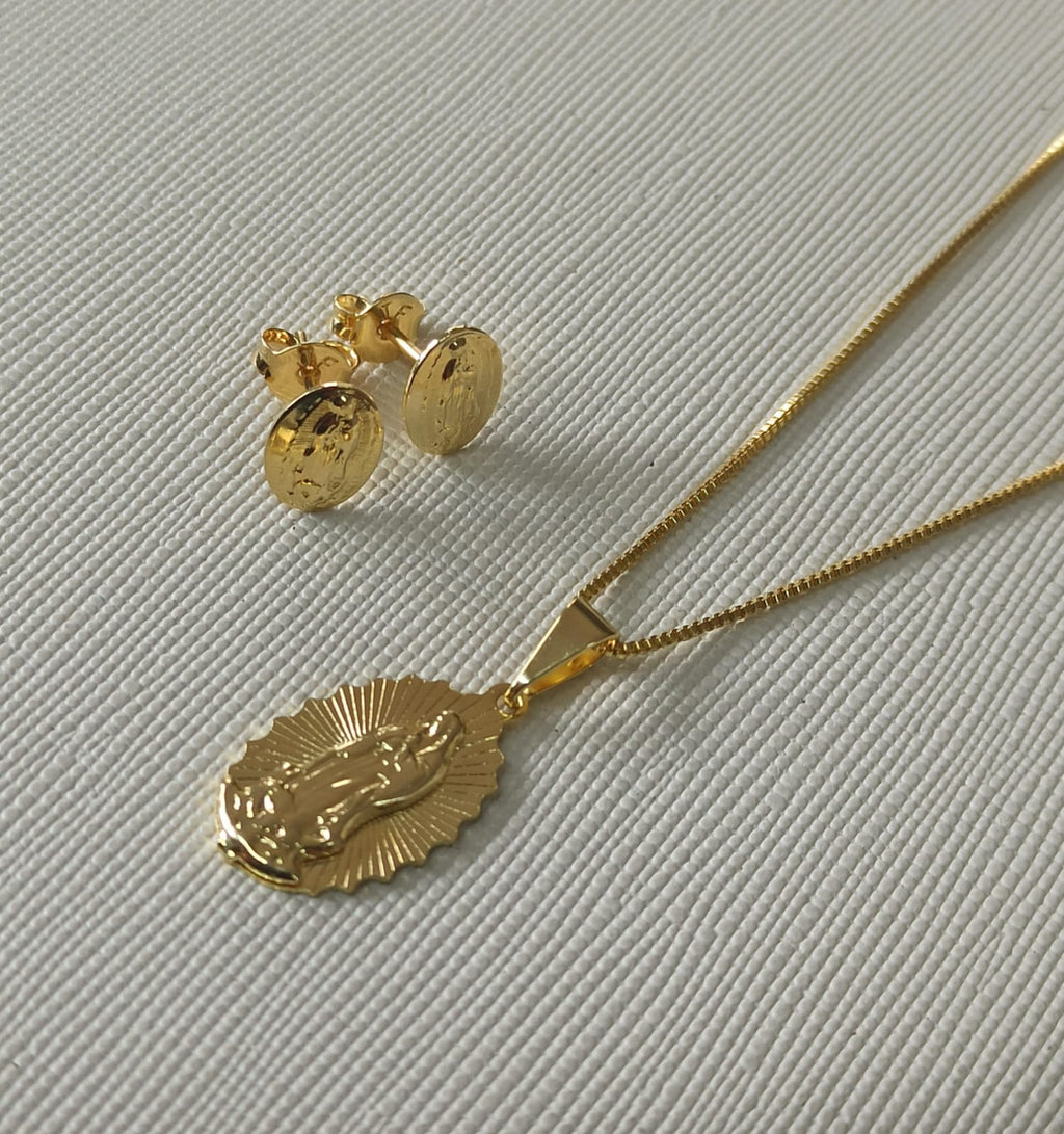 Joyería Virgen de Guadalupe Oro Laminado Dije y Topos