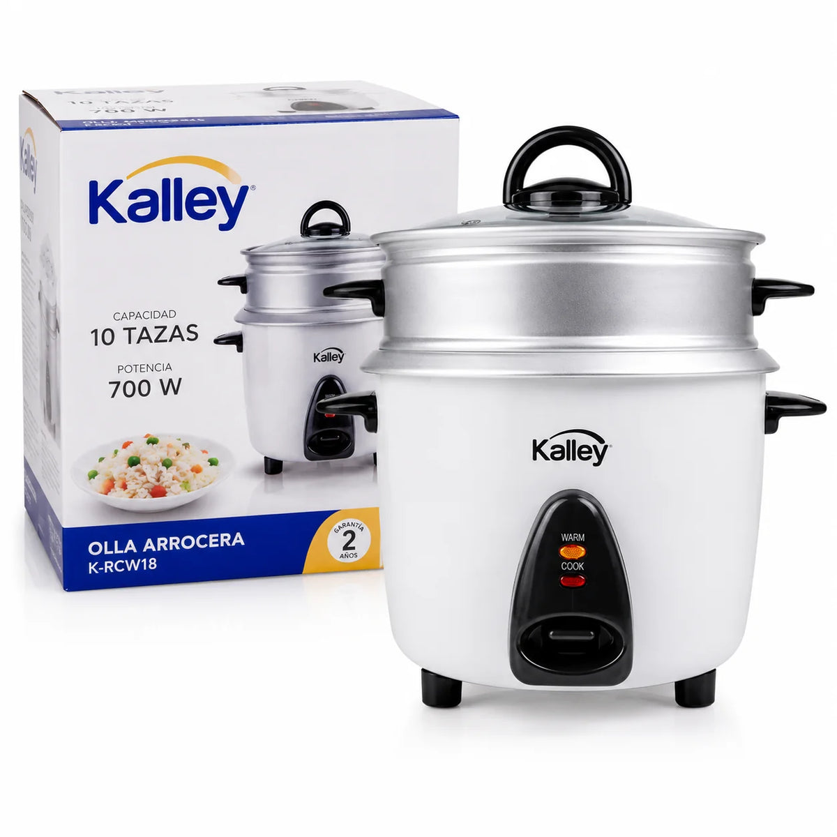 Arrocera Kalley 10 Tazas Blanca