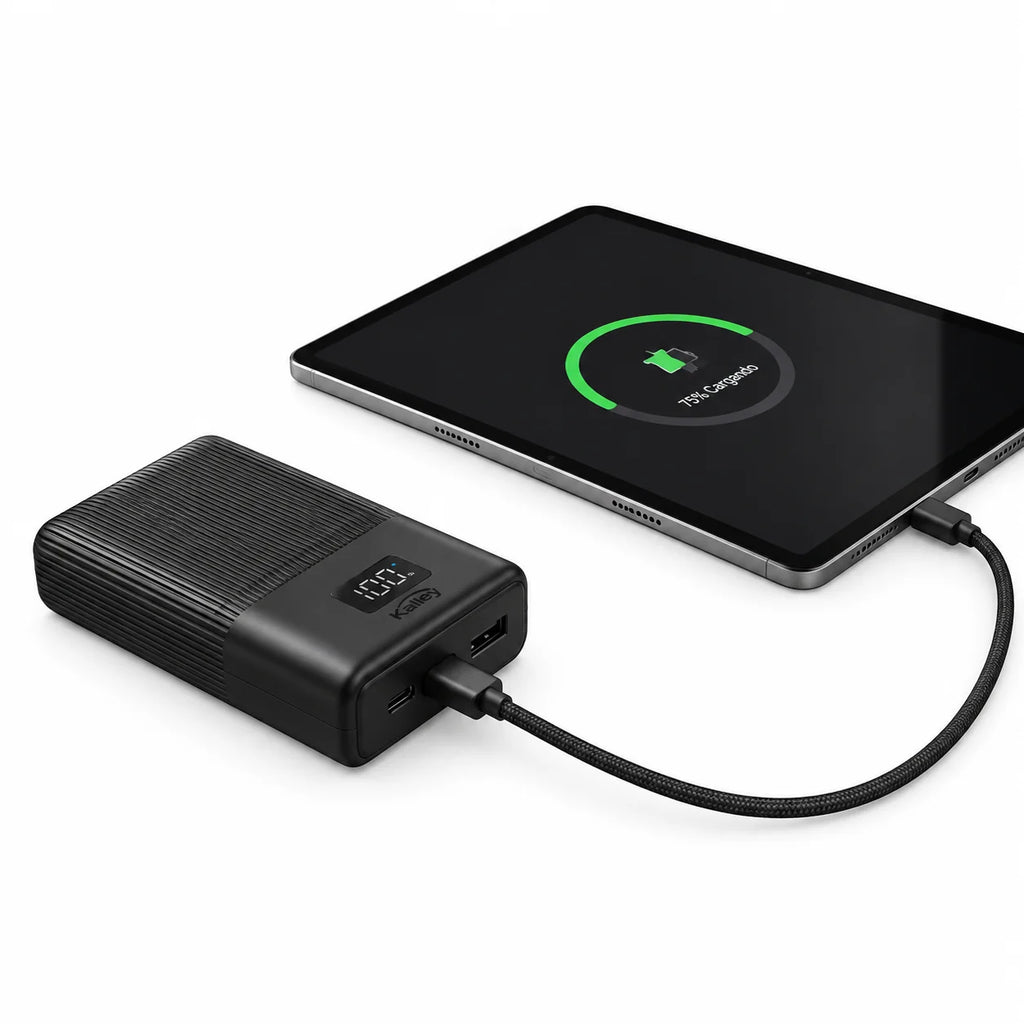 Power Bank Kalley De 10.000 Mah 22.5 W Con Carga Rápida Y Pantalla