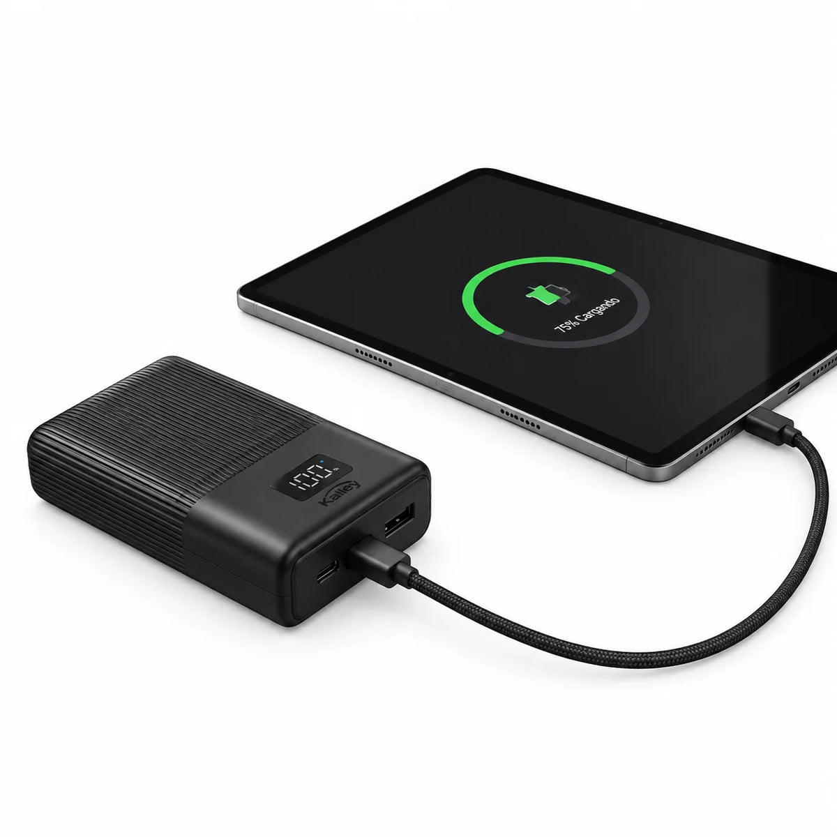 Power Bank Kalley De 10.000 Mah 22.5 W Con Carga Rápida Y Pantalla