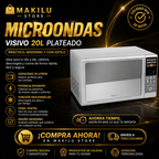 Microondas Visivo 20l Plateado