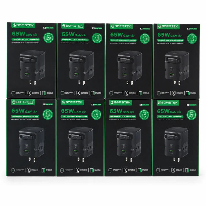 Cargador 65w Cable Retráctil