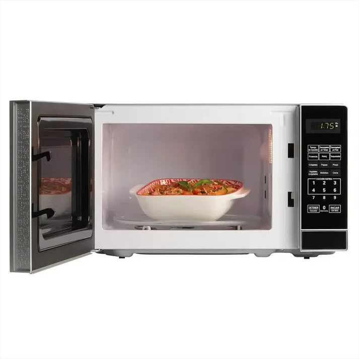 Microondas Kalley Negro Borde Plata 20 Litros