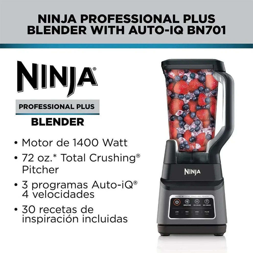 Licuadora Profesional Ninja BN701 De 1,9 L Y 1.400 W Con Auto-iQ